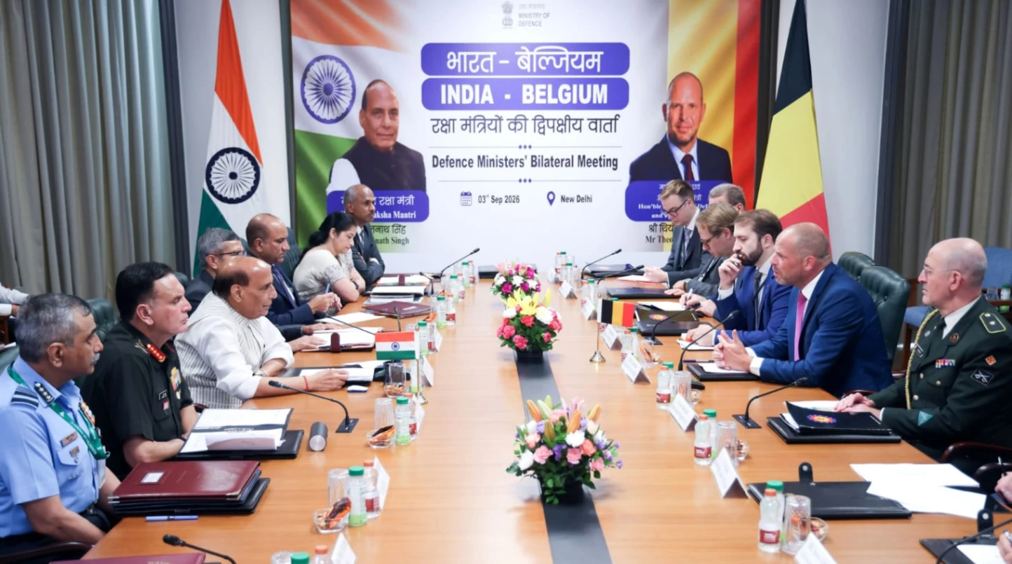 राजनाथ सिंह ने फ्रैंकन का किया स्वागत