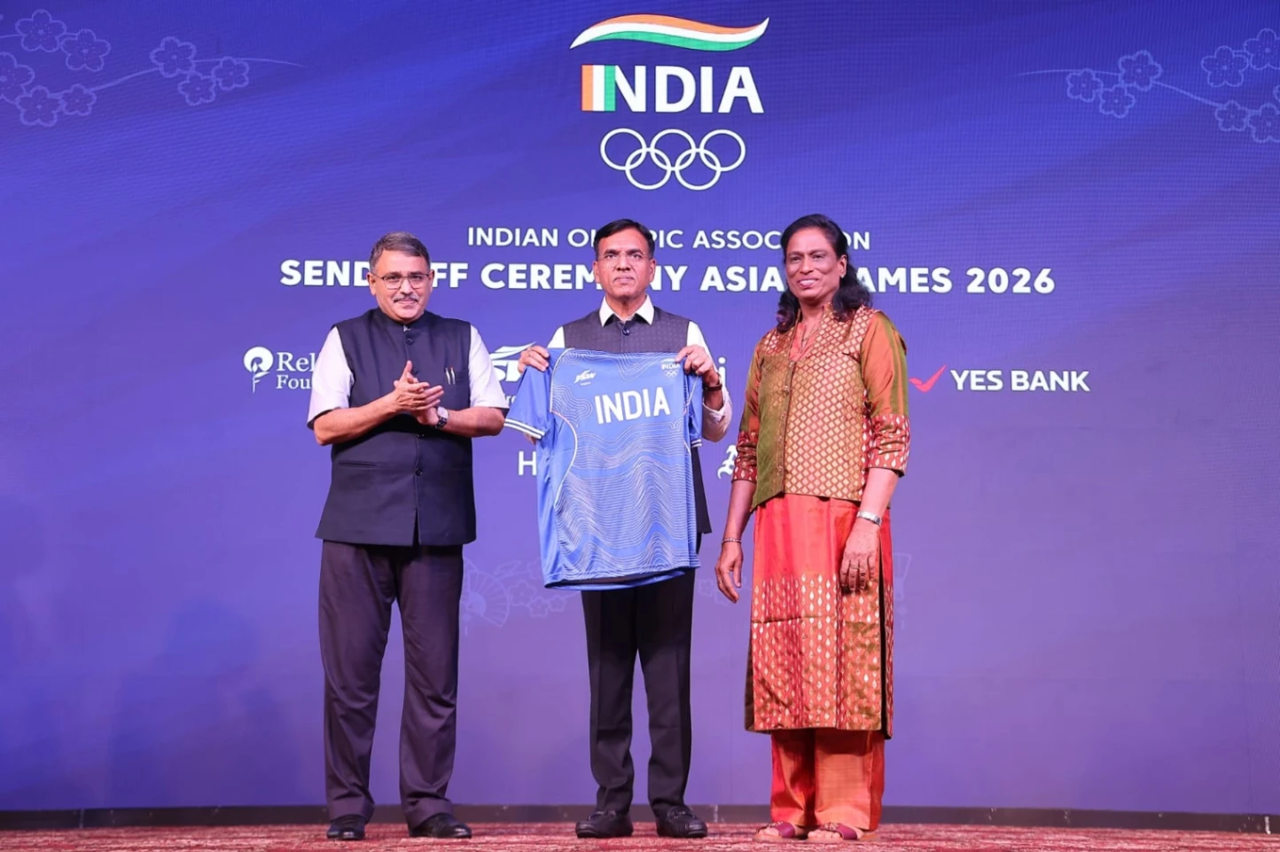 एशियाई खेल 2026 के लिए भारतीय दल को नई दिल्ली में भव्य विदाई